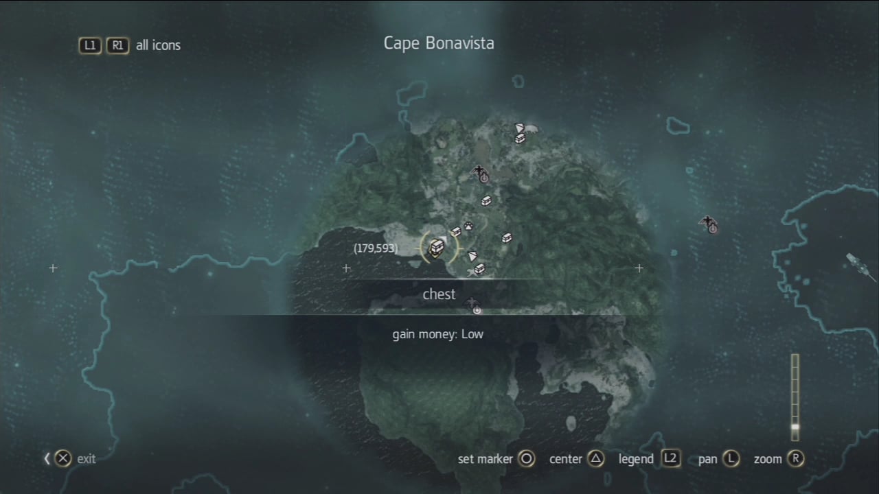 Assassin's Creed 4 Black Flag Localização do Tesouro Cape Bonavista 179,593  