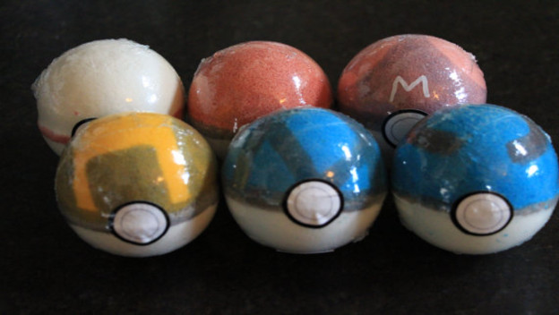 ... . Someone just had the best idea ever: Pokeball-shaped Bath Bombs