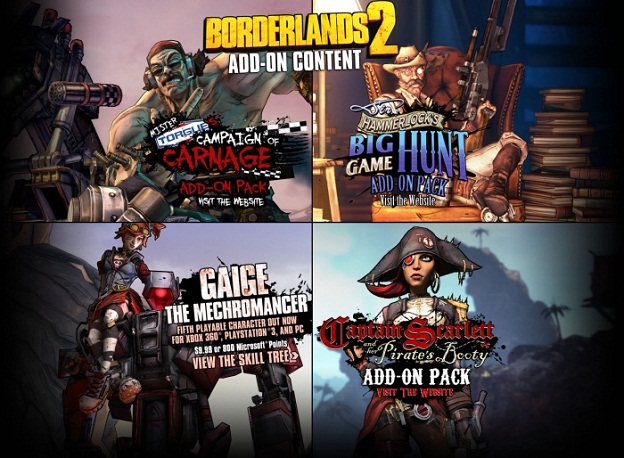 borderlands 2 all dlc