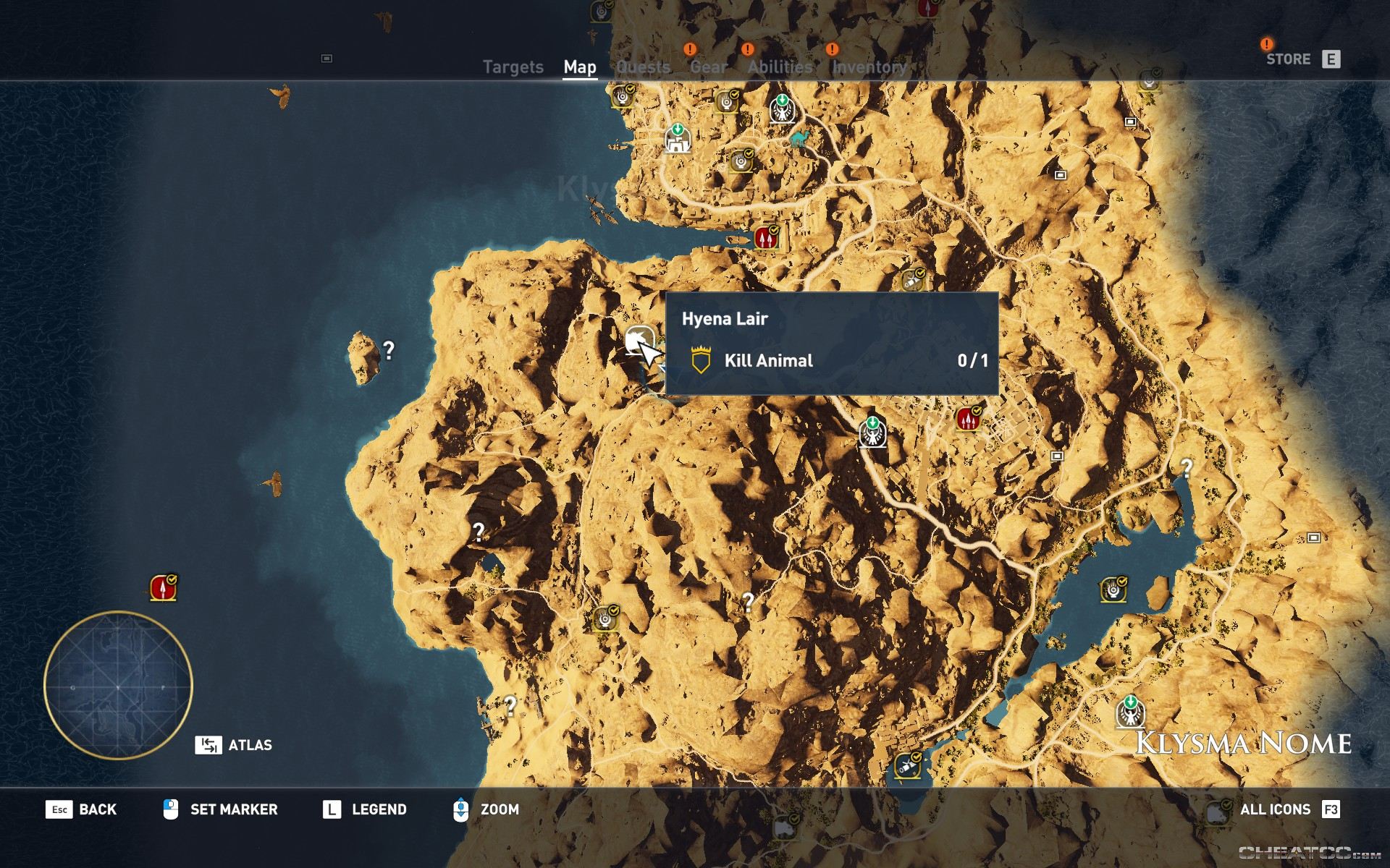 Assassin S Creed Origins Guide Walkthrough Klysma Nome Hyena Lair