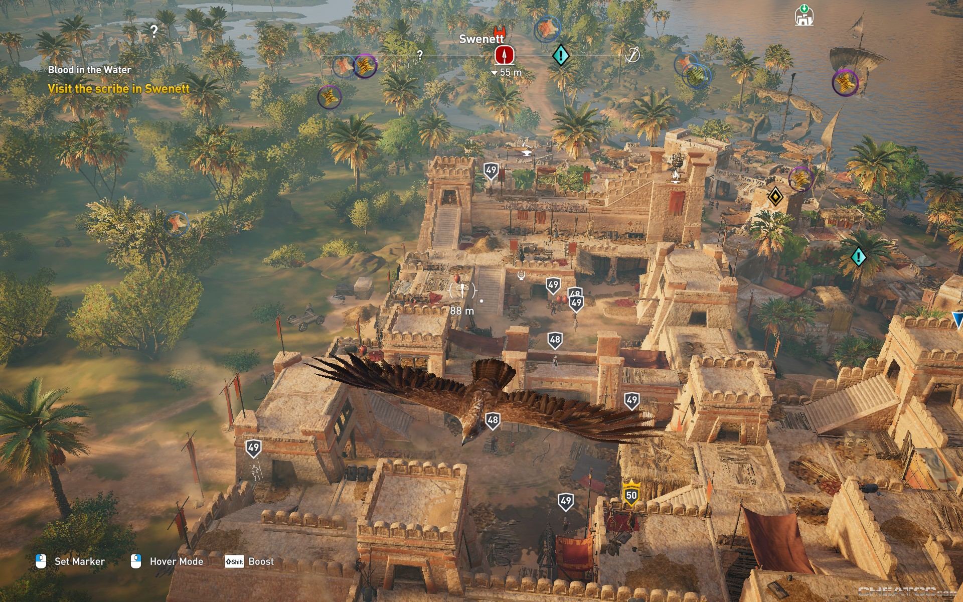 Assassin's Creed Origins - Bird's Eye View of Full Map