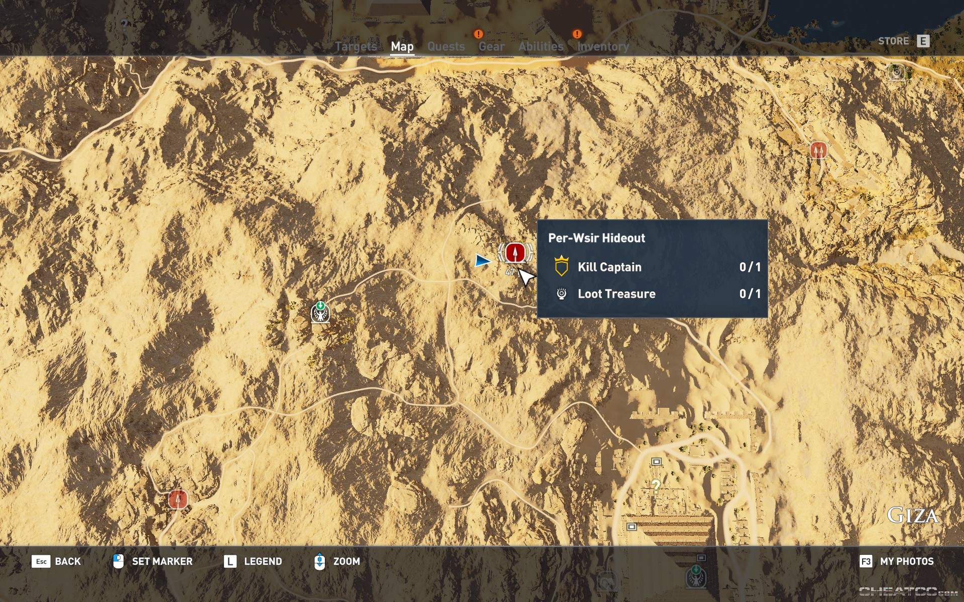 Assassin S Creed Origins Guide Walkthrough Per Wsir Hideout Location