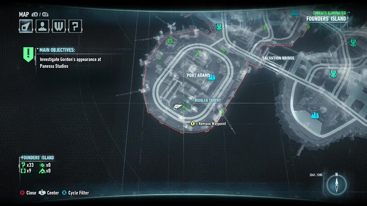 Batman: Arkham Knight guide - every Riddler Trophy's location