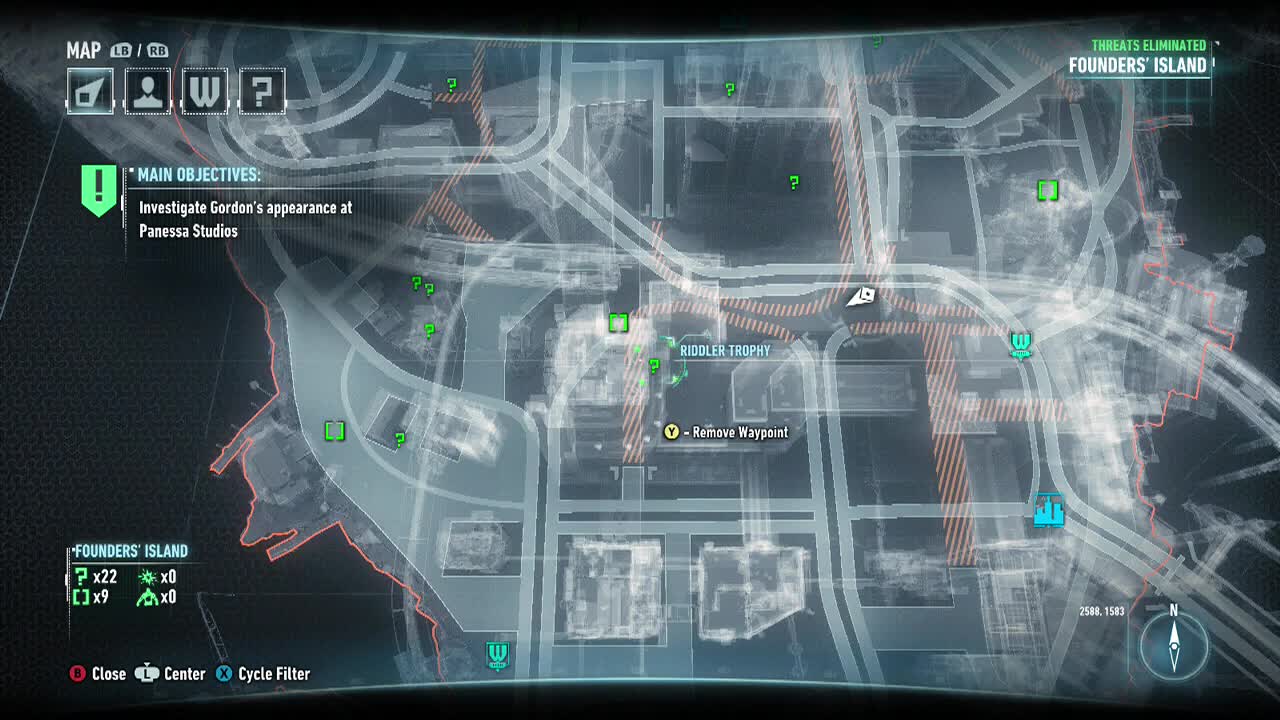 Batman: Arkham Knight guide - every Riddler Trophy's location