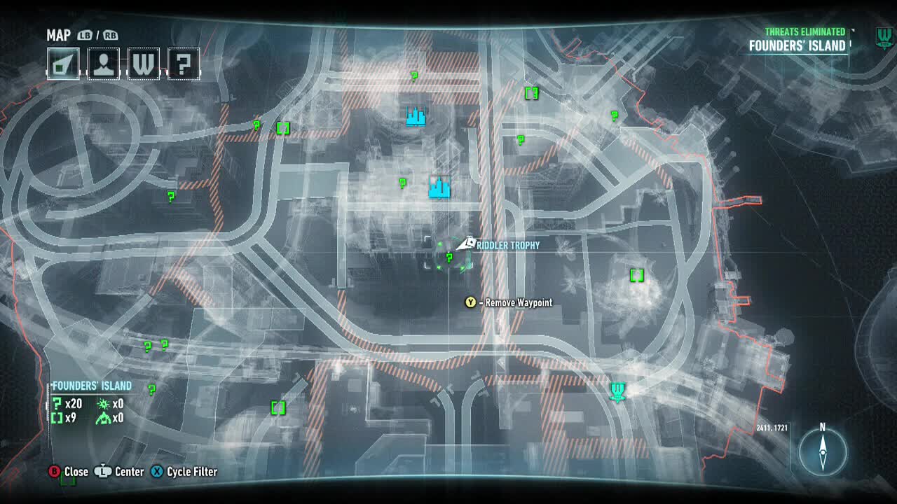 Batman: Arkham Knight guide - every Riddler Trophy's location