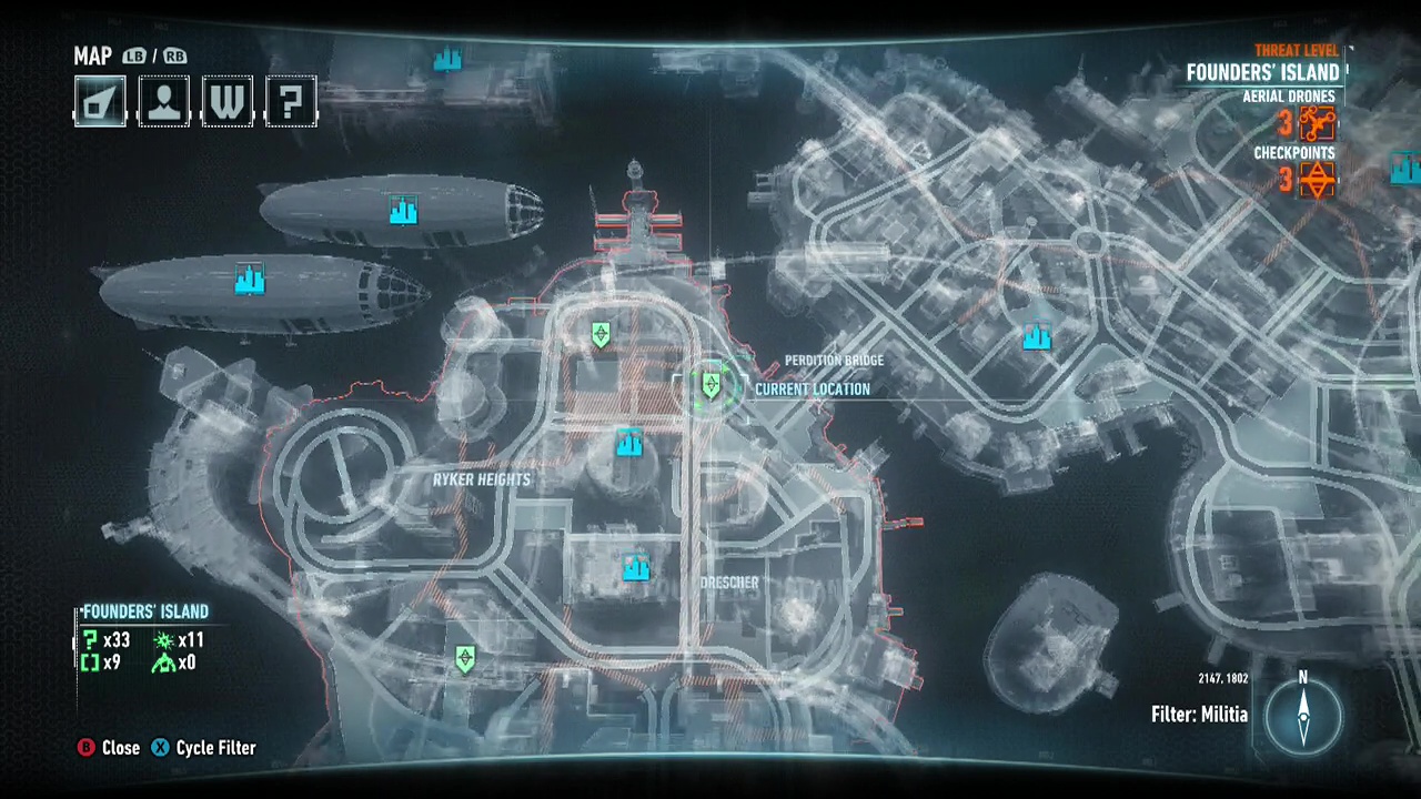 Map of Founders' Island, Collectibles - Founders' Island, Batman Arkham  Knight - Batman: Arkham Knight Game Guide & Walkthrough